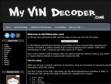 Tablet Screenshot of myvindecoder.com